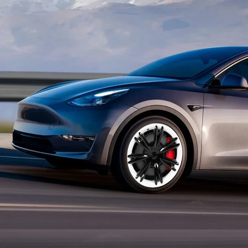 FITKMH Tesla Model Y 2021-2023 сменные колпачки для ступицы колеса 19 дюймов аксессуары ABS Белый