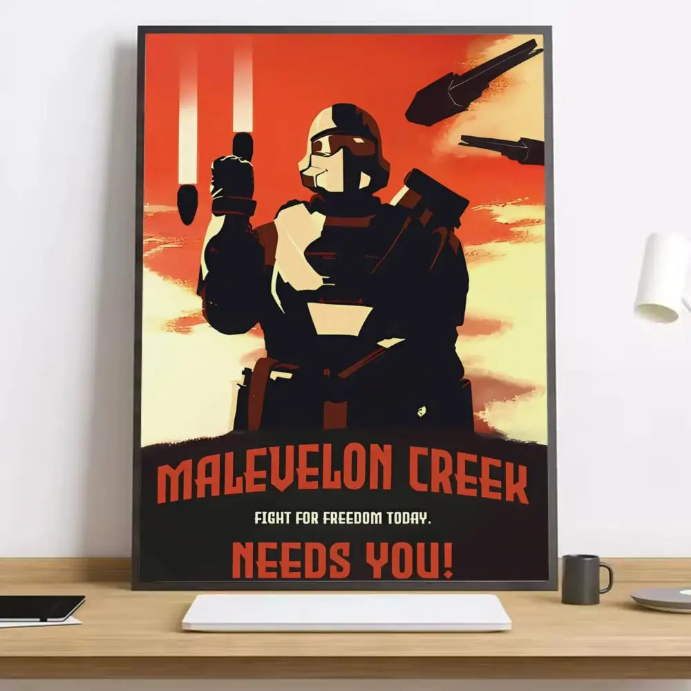 

Абстрактный плакат Helldivers II HD2 на холсте