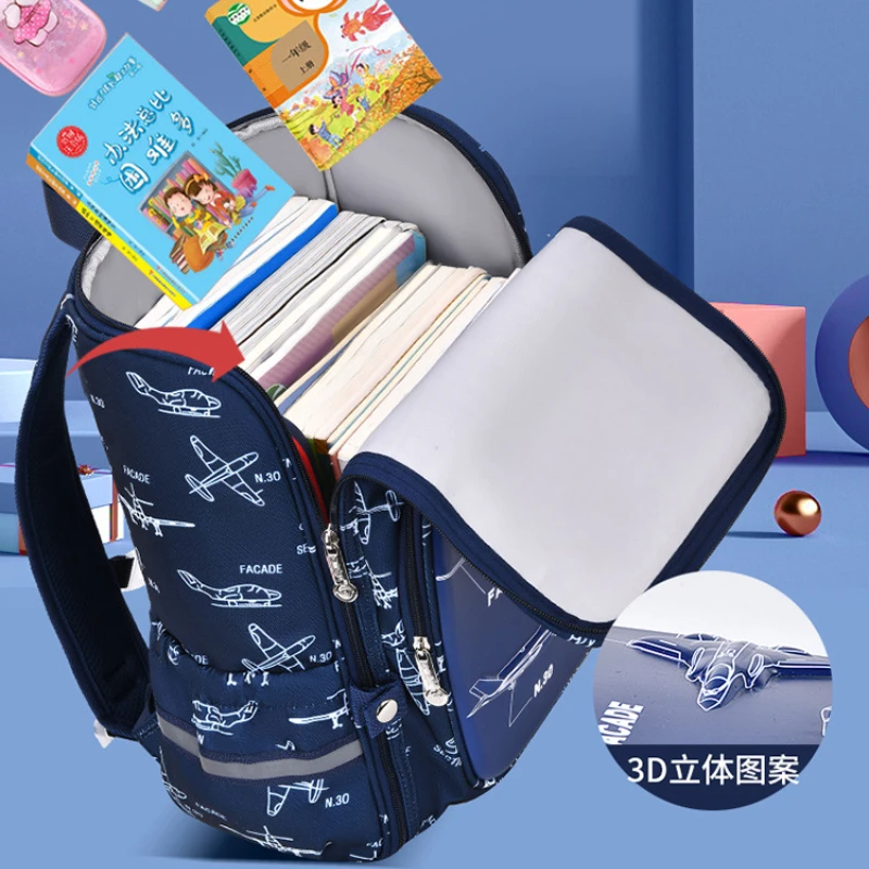 Waterproof children School Bags For Girls Boys Kids Schoolbag cartoon 3D Primary Orthopedic school Backpack book bag Grade 1-3-6