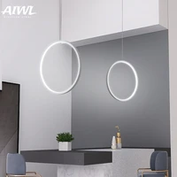 minimalist modern led pendant lights round ring circle pendant lamp for living room lighting indoor fixture decor hanging lamps