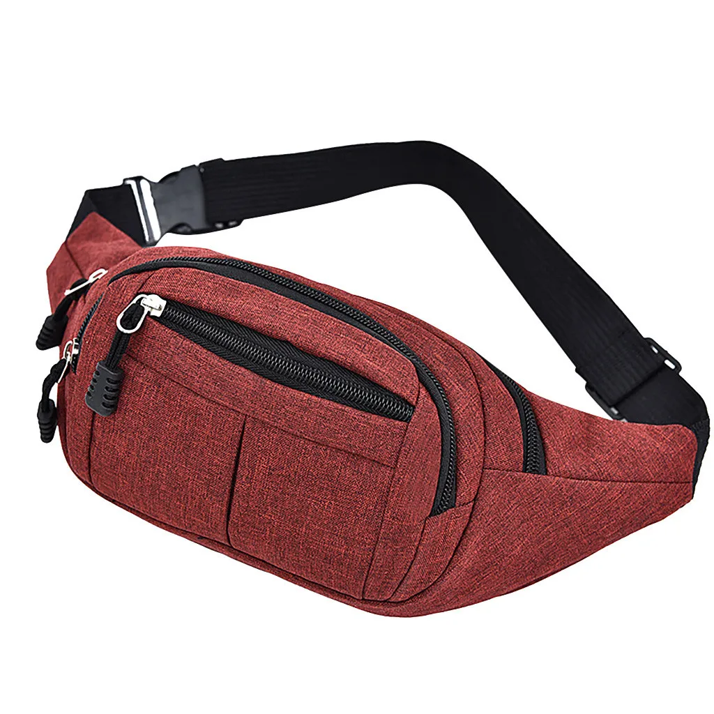 Crossbody Male Banana Bag Men's Breast Package Waterproof Outdoor Sports Bag Canvas Pouch Korean-style Waist Bag Fanny Pouch