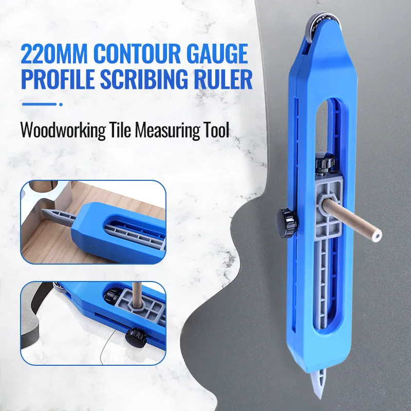 

Adjustable Profile Scribing Ruler Double Head Contour Gauge Irregular Contour Scriber Woodworking Line Drawing Measuring Tools