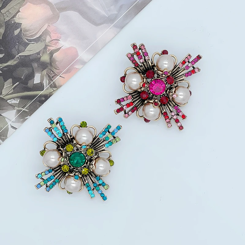 Брошь женская EASYA с жемчугом со стразами на праздник украшение для платья | Броши