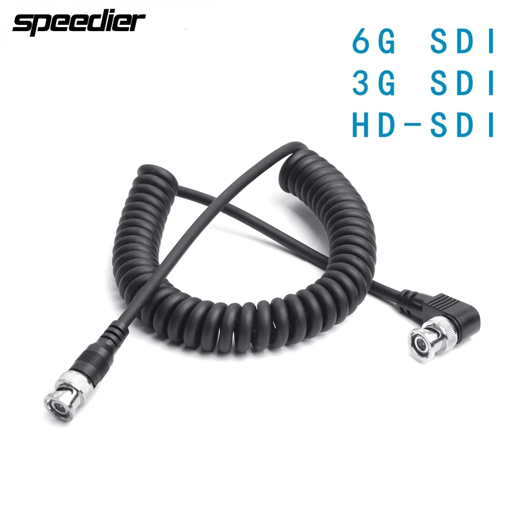 Stretch Coiled broadcast quality 6G 3G HD-SDI 4K HD SDI spring cable monitor image transmission video cable signal 3 4K 30P