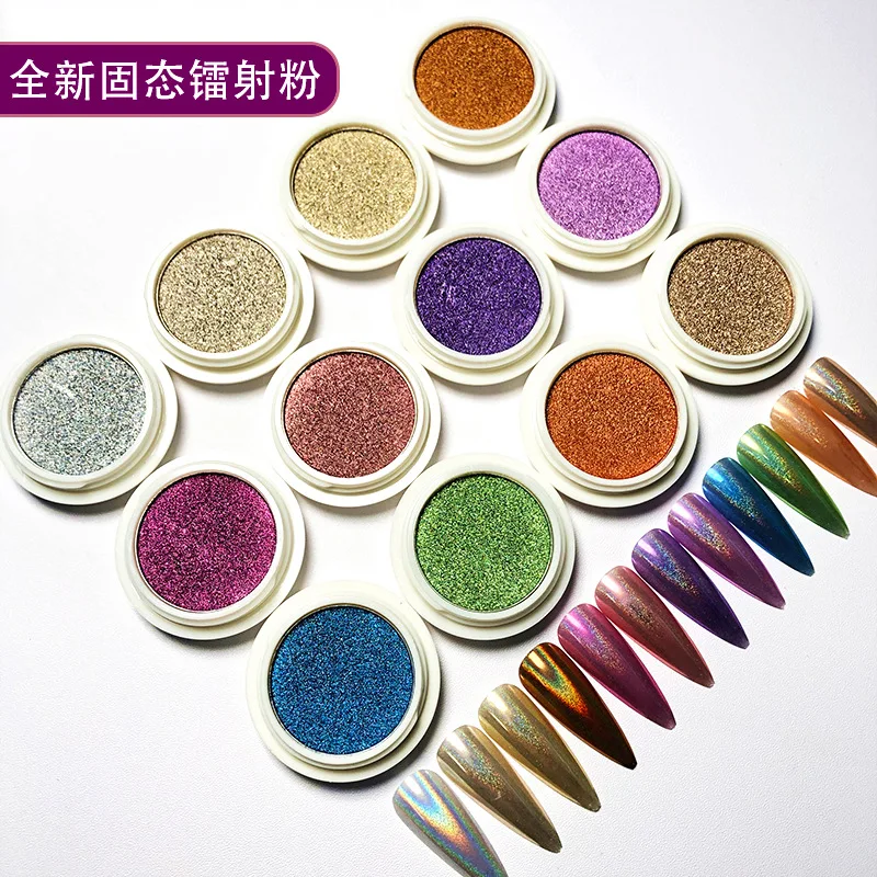 

Nails Art Laser Glitters Rainbow Powder Nail Tip Chrome Dust Manicure Nail Art Decorations