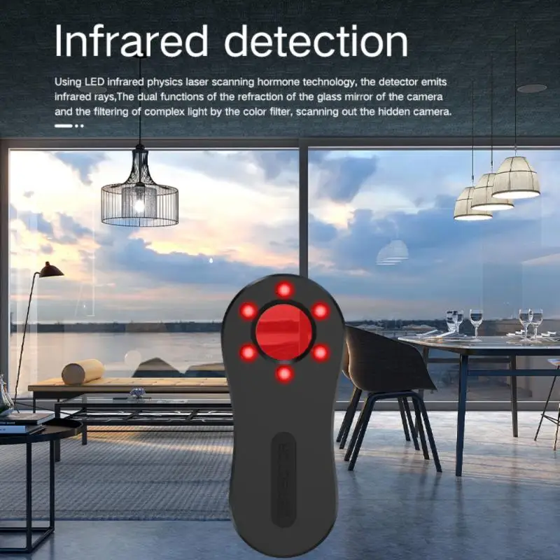 Security Protection Anti-Candid Camera Detector Travel Hotel Car Handheld Anti Peeping Theft Alarm GPS Infrared Detector Sensor enlarge