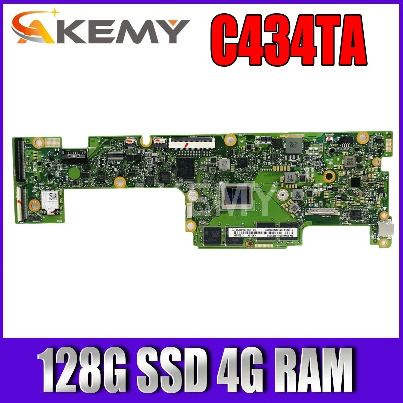 

Материнская плата Akemy для ASUS Chromebook Flip C434TA-DSM4T C434TA Laotop, материнская плата C434TA с 128G SSD 4G RAM