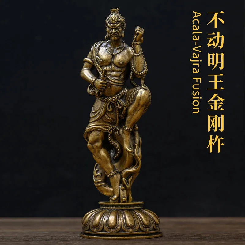 Фото Статуя Fudo Myoo Vajra Dorje ручной работы, защита дзен, ритуальный декор фэн-шуй, подарок №2
