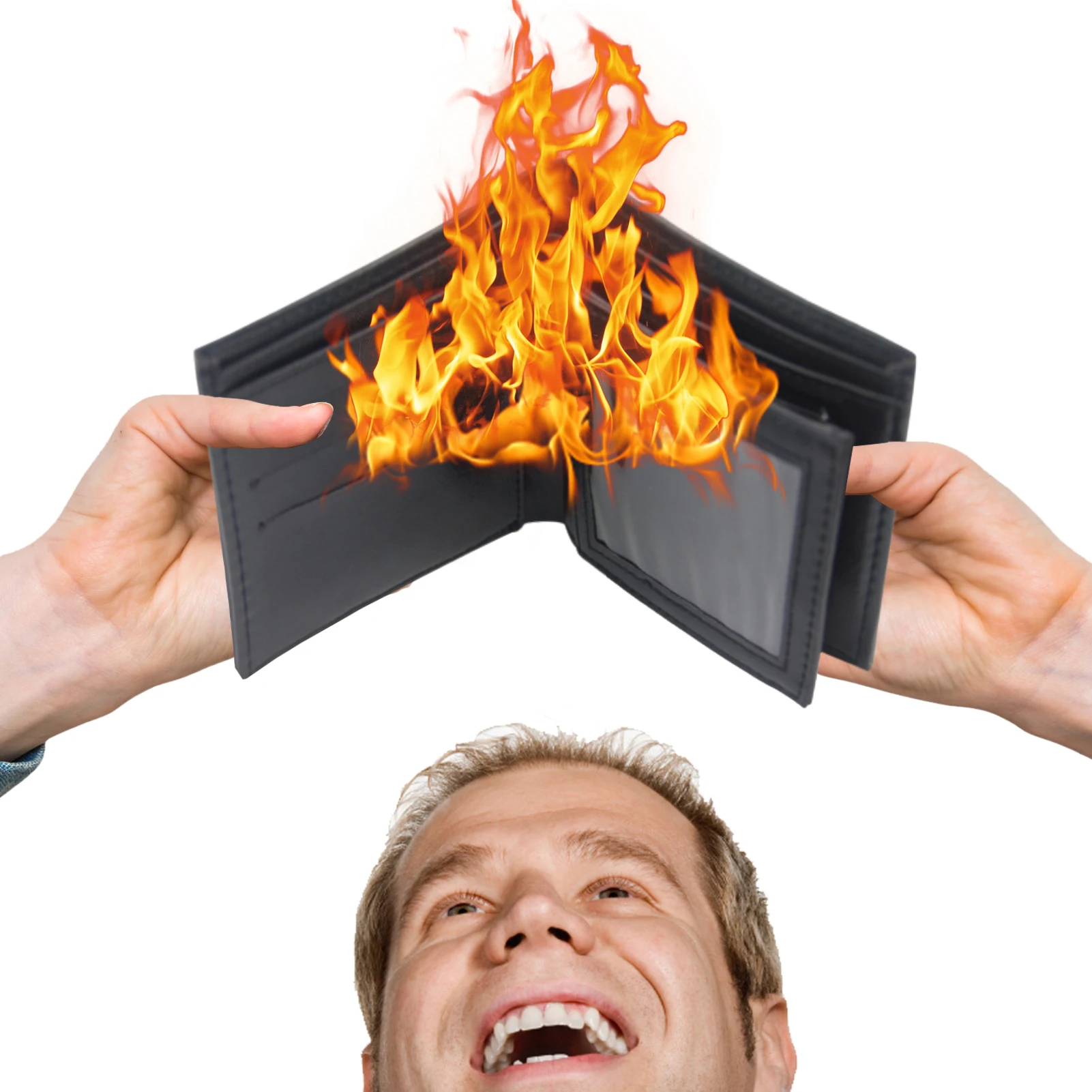 

Magic Flame Wallet Handcrafted Fire Resistant Wallet Upgraded Magic Show Kit Magician Stage Street Show Magic Show Props