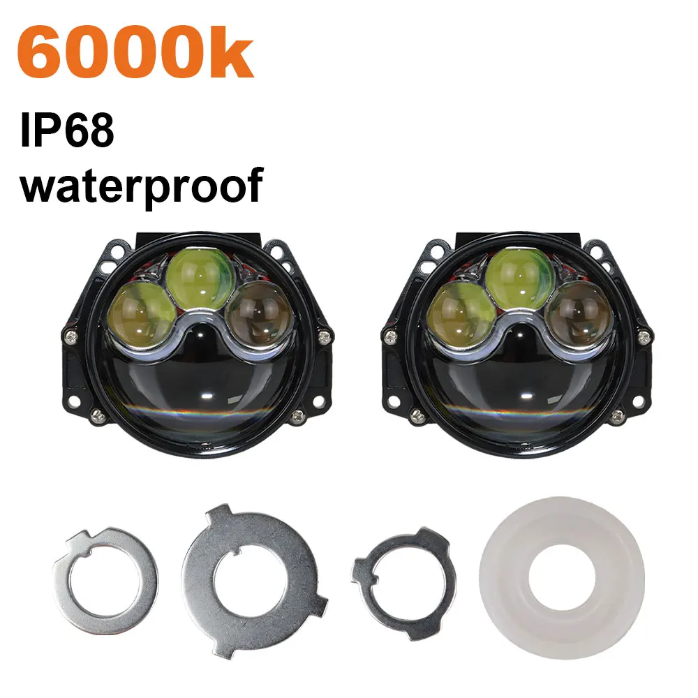 3-дюймовый гиперboloidный би-светодиодный лазерный проектор H7 9005 9006 H4 линза для фар