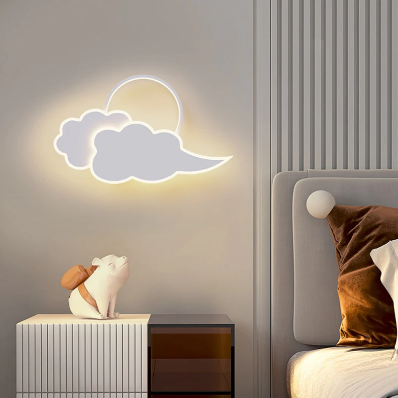 Baiyun Wall Lamps for Children's Room Bedside Lamp Modern Minimalist Boy Girl Bedroom Wall Decor Study Room Read Wall Lights LED