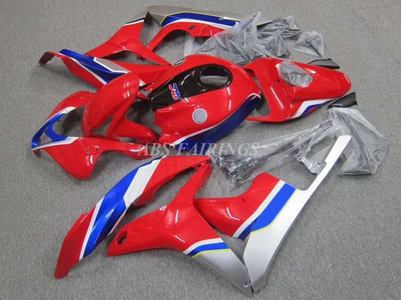 

4Gifts New ABS Whole Fairings Kit Fit for HONDA CBR600RR F5 2007 2008 07 08 Bodywork Set Custom Red Silver