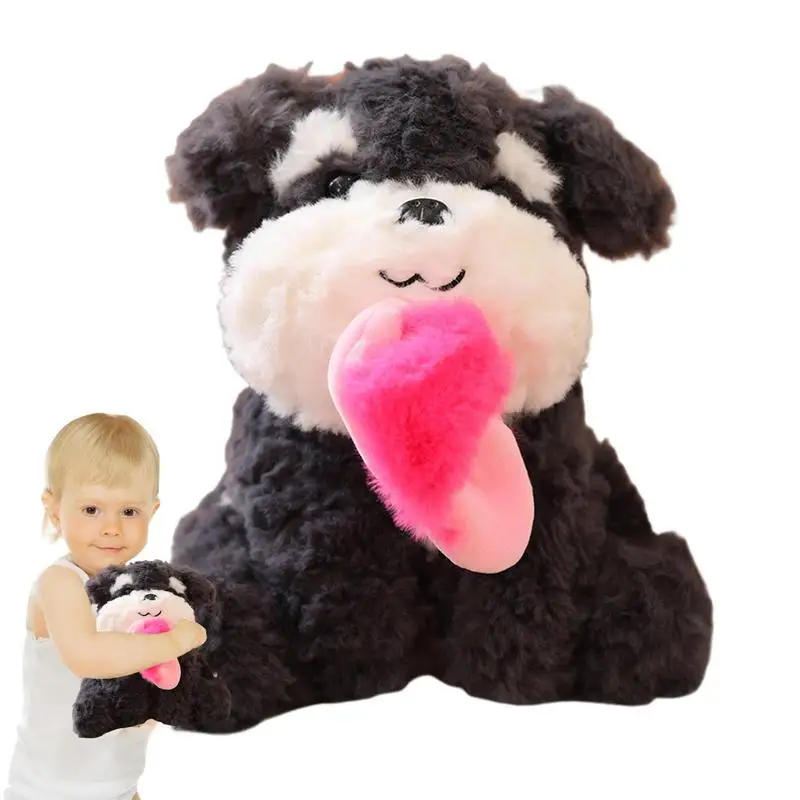 

Plush Dog Stuffed Animal Biting A Shoe Mini Stuffed Animals Dog Themed Decor Fluffy Puppy Toys With Cute Expression For Kids
