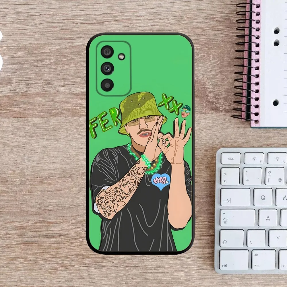 Чехол для телефона Singer F-Feid Ferxxo SIXDO Samsung Galaxy A13 A21s A22 A31 A32 A52 A53 A71 A80 A91 мягкий черный