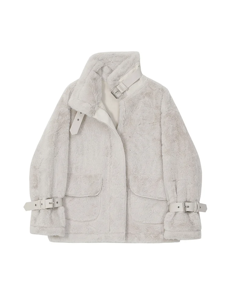 

Women's Loose And Thickened Plush Cotton Coats In Autumn And Winter 2022 New Loose Imitation Lamb Wool Cotton Jacket