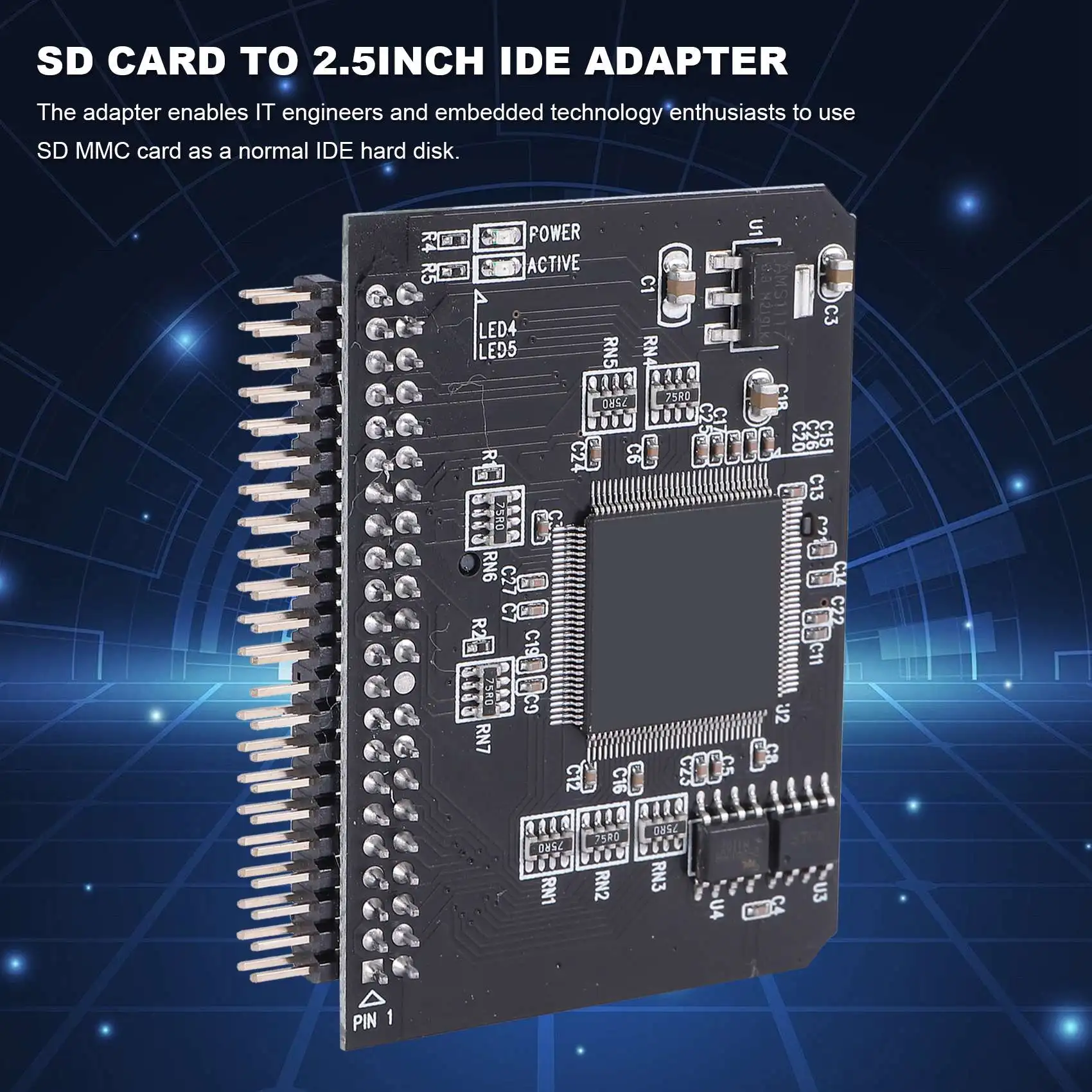 BOFF- IDE SD-адаптер SD на 2,5 IDE 44-контактный адаптер-адаптер 44-контактный разъем SDHCSDXCMMC Конвертер карты памяти для портативных ПК (art.: 3920cc5a5ccf6) - 3920cc5a5ccf6