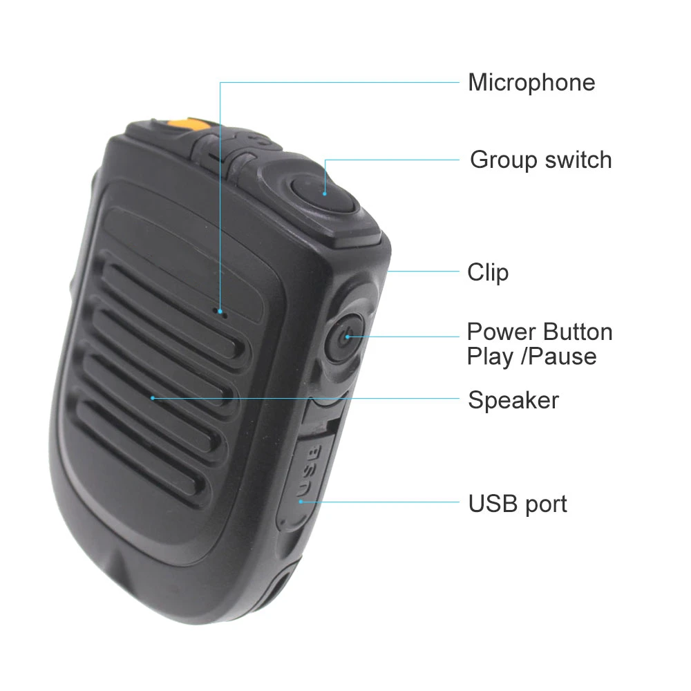 4.2 version wireless Microphone for F22 4G-W2PLUS T320 3G/4G Radio REALPTT ZELLO support Wireless Handheld Microphone