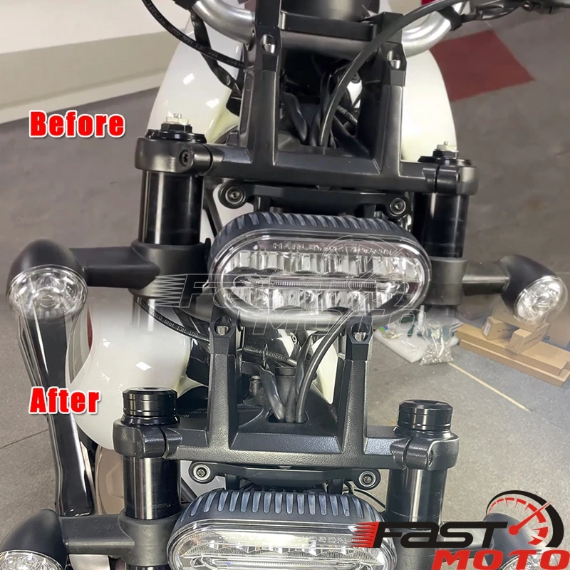 Верхняя крышка штока вилки черная защита украшение для Harley Sportster S 1250 RH1250S RH1250