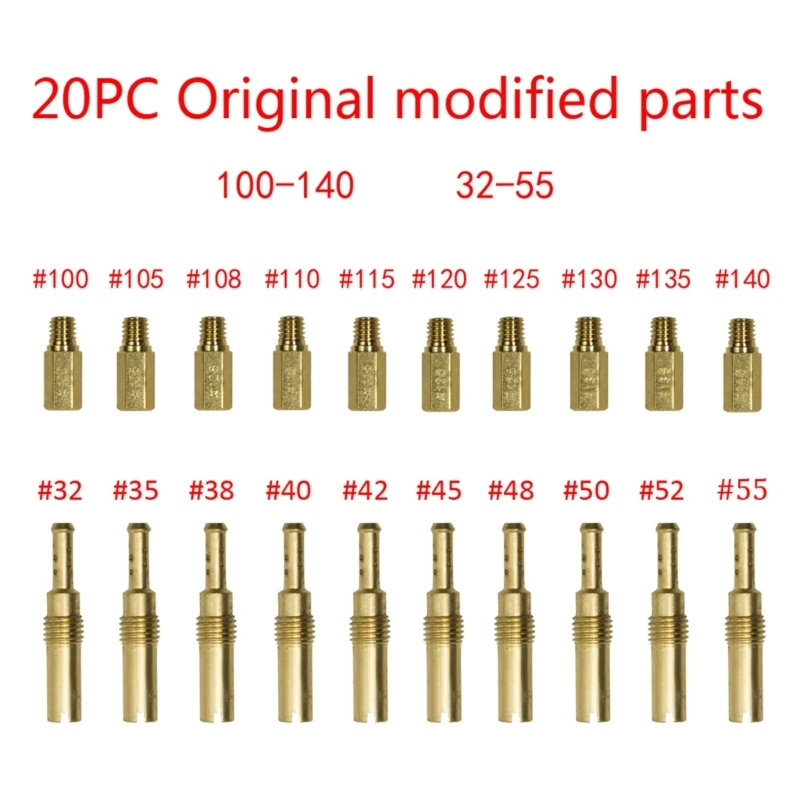 Фото G8TE 20PCS #32- #140 Карбюратор Main Jet Vice Spuld для форсунки для PWK CVK CVK №5