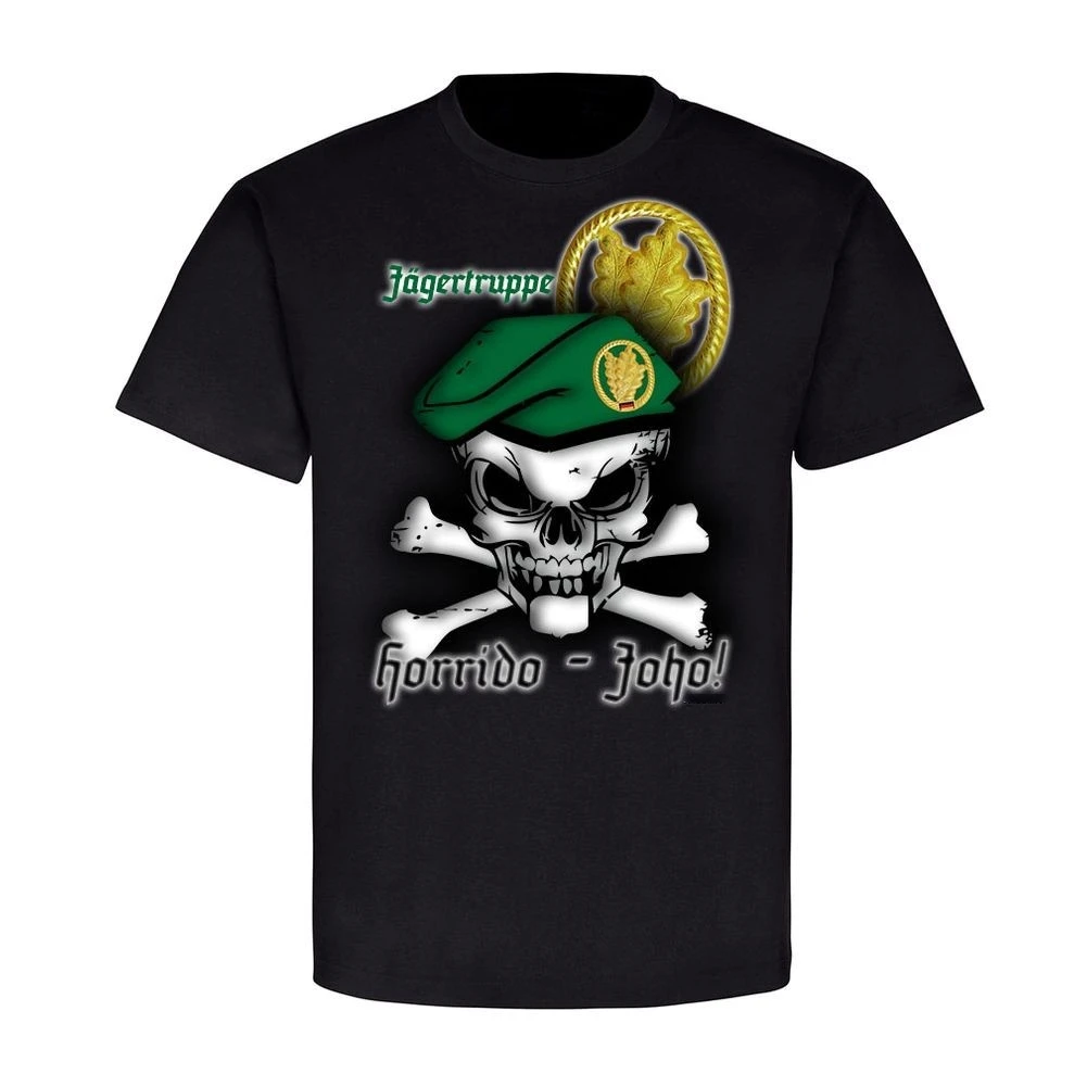 

Hunter Battle Call Bundeswehr Skull Beret Soldier Jägegrtruppe T-Shirt. Premium Cotton Short Sleeve O-Neck Mens T Shirt New