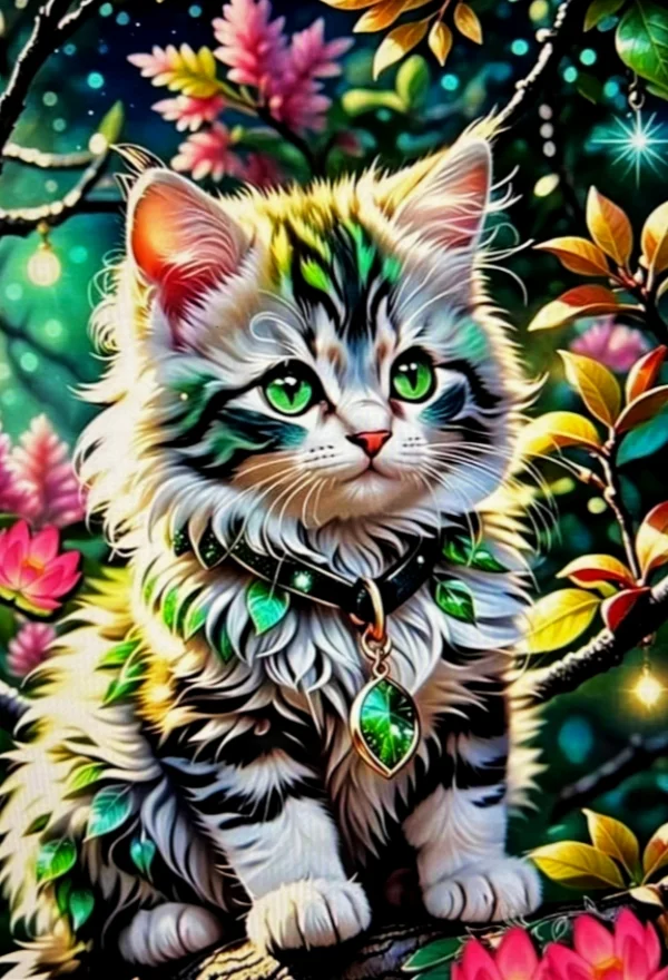 

Sunature 5D полная AB квадратная круглая дрель Кот алмазная живопись (5-10 цветов AB)