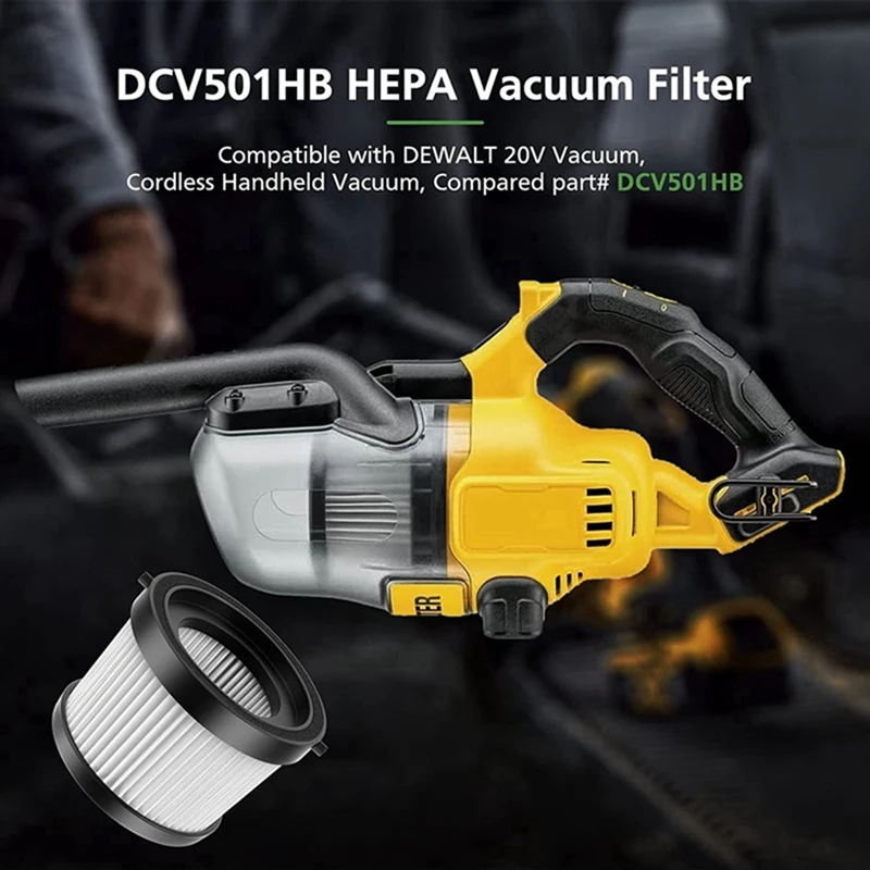6 шт. фильтры для DCV501HB DEWALT 20 В беспроводные ручные вакуумные моющиеся