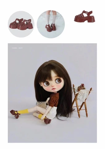 BJD кукольная обувь spot Blythe azone OB24, сандалии на толстой подошве, цветная кукольная обувь из пластика