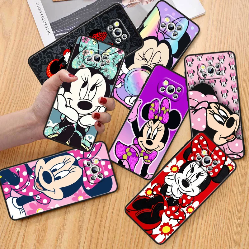 

Disney Minnie Mouse Cute Phone Case For Xiaomi POCO C50 C40 C31 C3 M5S X4 M4 M3 F4 F3 GT F2 F1 X3 NFC X2 Pro Black Cover