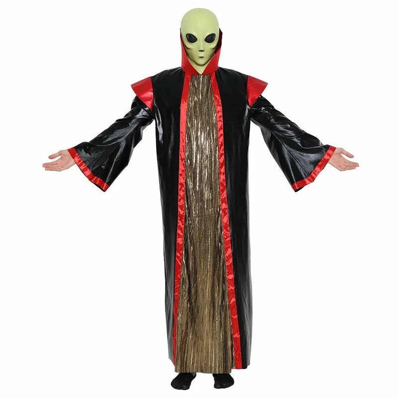 

Adult Alien Black Funny Jumpsuit Costumes Cosplay Good Quality Robe for Halloween Party Carnival Easter Purim Fancy Dress
