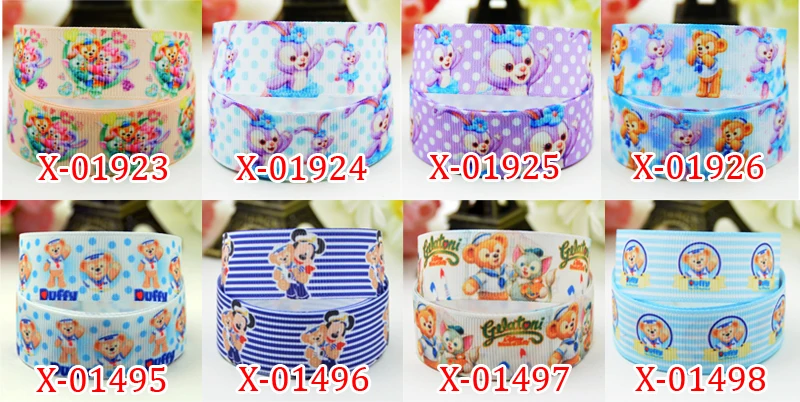 

7/8'' 22mm,1" 25mm,1-1/2" 38mm,3" 75mm D*FFY B**R Custom Character printed Grosgrain Ribbon party decoration 10 Yards