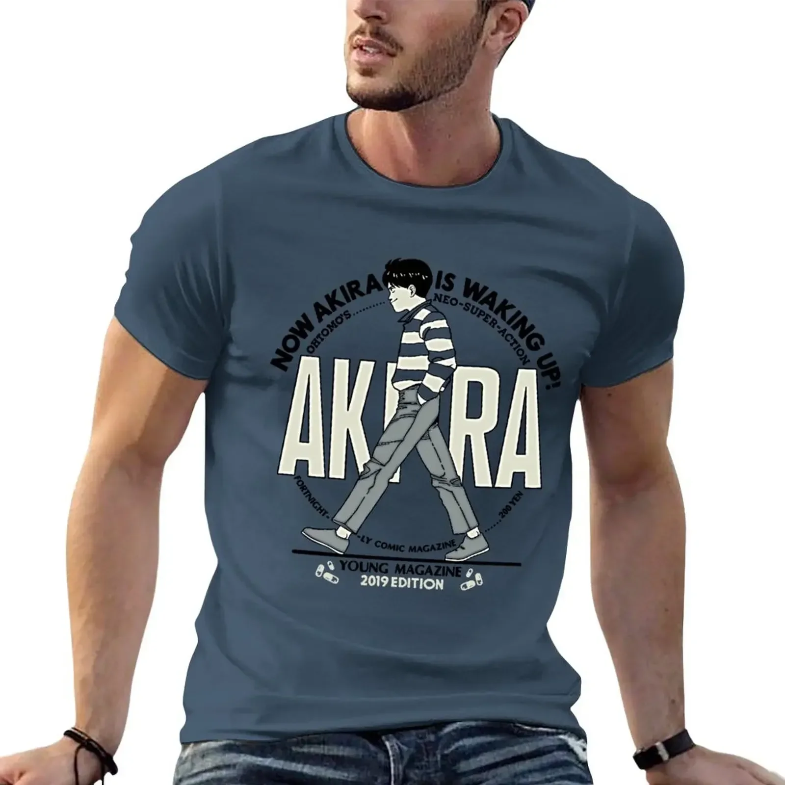 Теперь Акира просыпается! Футболка мужская оверсайз с графическим рисунком