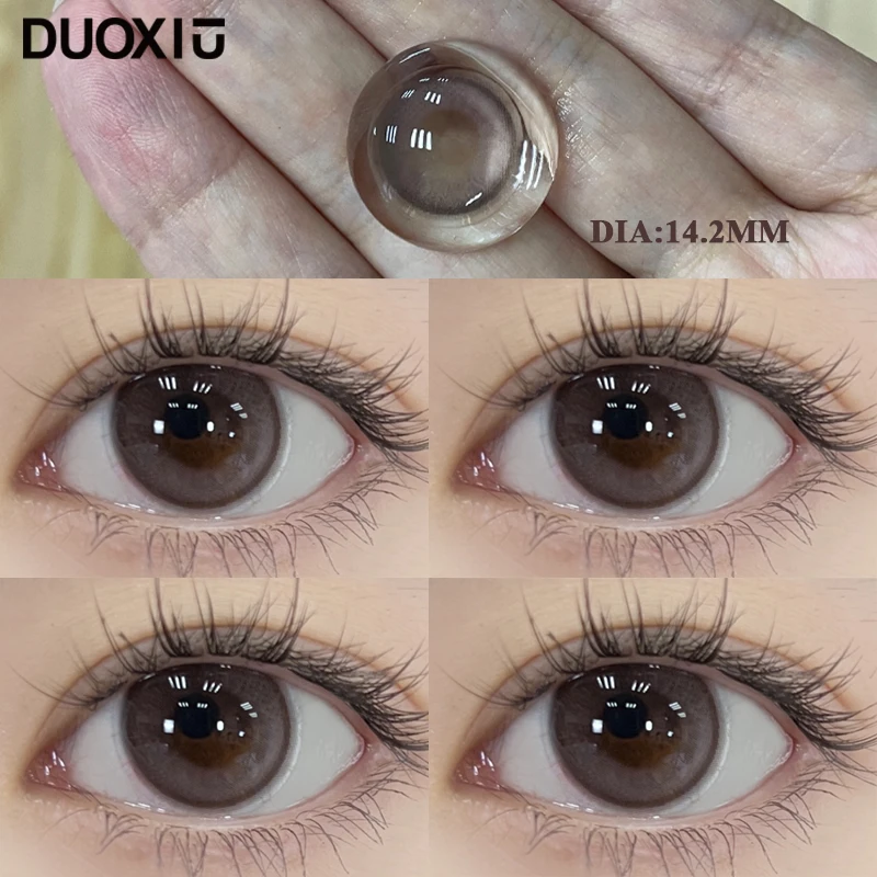 

DUOXIU 1Pair Color lenses Eyes Brown Rose pupil lenses Cosmetic myopia Large diameter lenses Contact information Free shipping