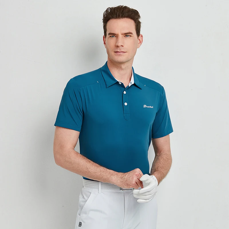 

Deanball Golf Polo Shirt Men's Golf Shirts Summer Short Sleeve T-Shirt Quick-drying Breathable Ice Silk Lapel Sports Jersey