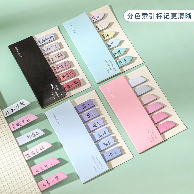 

30Packs Wholesale Memo Pad paper Marker Reading Student Reward Adhesive Sticky Notes Bookmark Kawaii Office Supplies