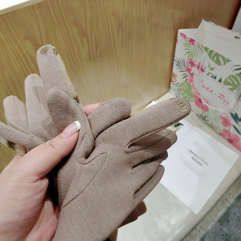 варежки женские перчатки зимние зима Женские с сенсорным экраном модные