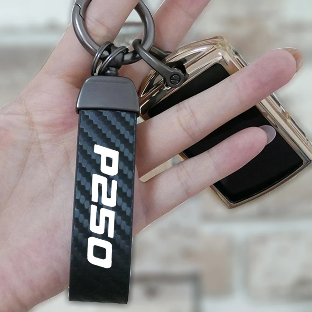 

Carbon fiber Keychain Car Logo Key Ring Car Styling for Jaguar P250 Car Key Ring Holder Jewelry Square Pattern Buckle