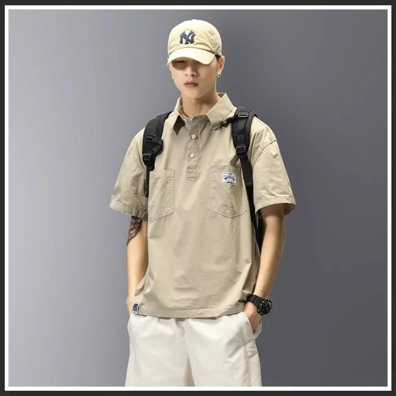 Рубашка-поло для гольфа летняя рубашка в ретро стиле рабочая одежда свободная