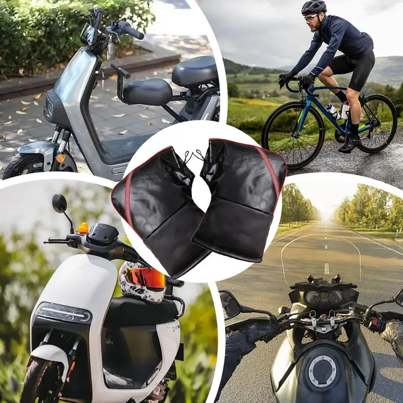 Зимние велосипедные перчатки мотоциклетные на руль водонепроницаемые варежки