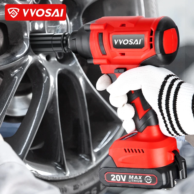 VVOSAI 20V Electric Impact Wrench 600N.m Brushless Wrench Re