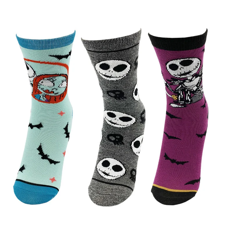strong box gift packing Breathable Elastic crew Socks Man woman combed cotton unisex socks halloween witch socks