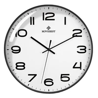 12 inch living room wall clock simple clock household plastic clock mute quartz clock