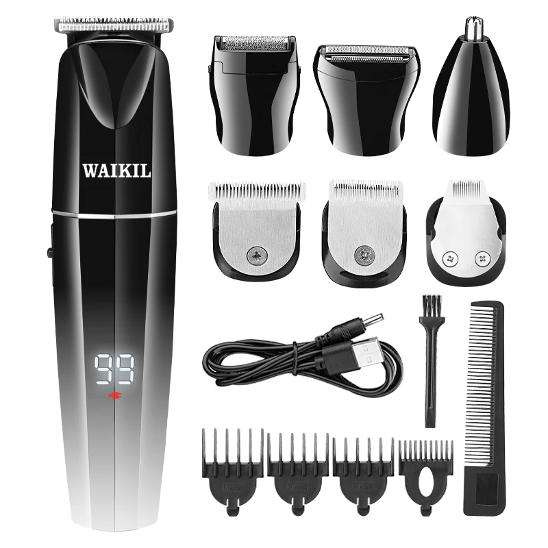 WAIKIL 7 in 1 Hair Clipper Kit for Men Professional Electric Shaver USB Rechargeable Cordless Hair Clipper 2022 NEW Beauty Kit enlarge