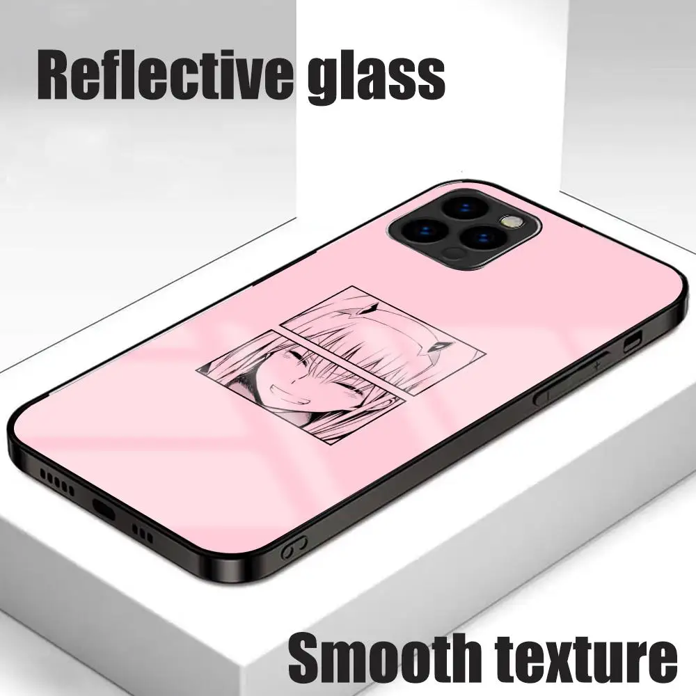Фото Чехол для телефона Zero Two Darling In The FranXX для iPhone 17 16 15 14 13 12 11 X XR XS 8 Plus Mini Pro Max, стеклянный магнитный чехол №3