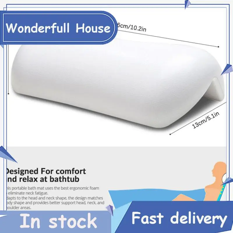 

Spa Headrest Bathtub Headrest Non-slip Bath Tub Neck Back Support Easy To Clean Soft Waterproof Bath Pillows With Suction Cups