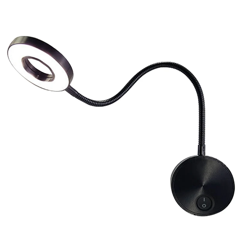

LED Hose Wall Lamp Guesthouse Hotel Bedside Reading Lamp Study Dormitory Student With Switch 3w 220vac