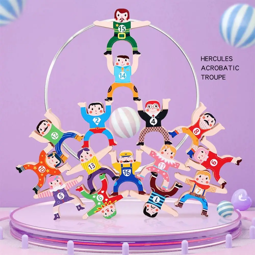 

Plastic Balance Hercules Building Blocks Interesting Doll Ball Stacking High Blocks Montessori Toy DIY Boy