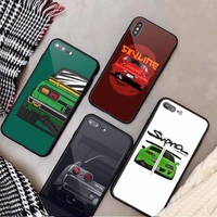 male men jdm sports cars phone case tempered glass for iphone 11 12 13 pro max mini 6 7 8 plus x xs xr