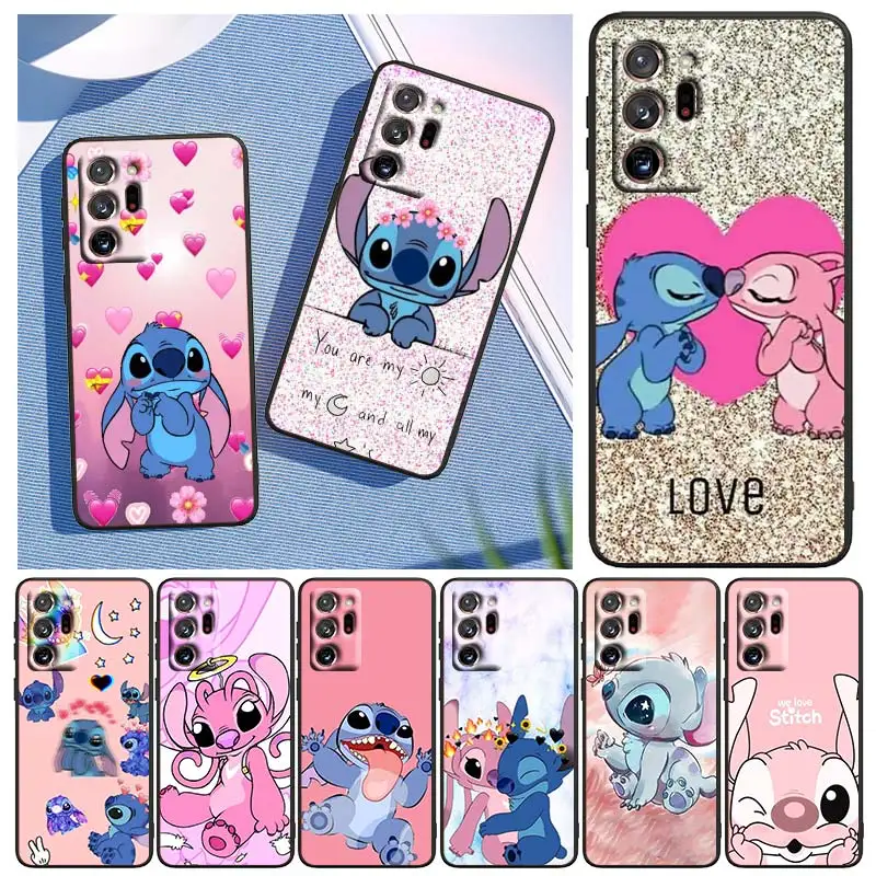 

Чехол для телефона с изображением ститча Диснея и маленького монстра для Samsung Note 20 10 9 Ultra Lite Plus F23 M52 M21 A73 A70 A20 A10 A8 A03 j7 j6, черный