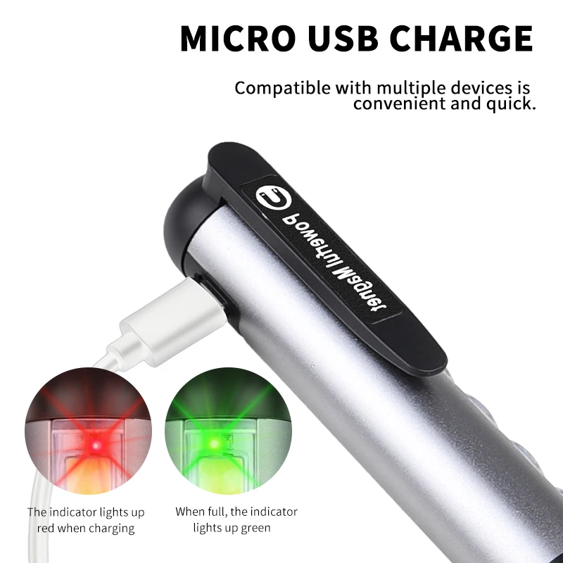 

Power Bank Battery Flashlight Led Flashlight Usb Charging Camping Lantern Powerful Rechargeable Lamp Flashlight