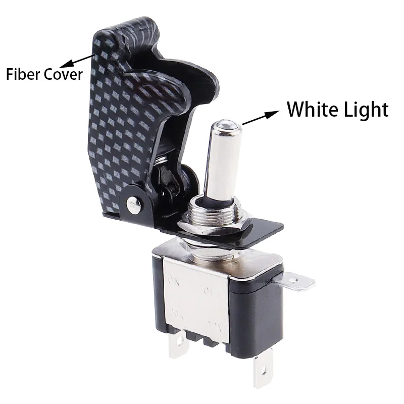 

Светодиодный тумблер XW 12В 20А карбон